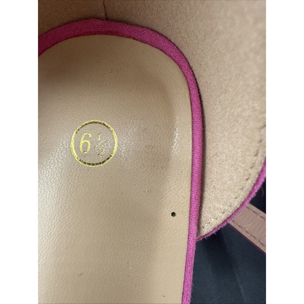 Pink Straps Women's Wedge Heals Size 6.5 - Picture 2 of 6
